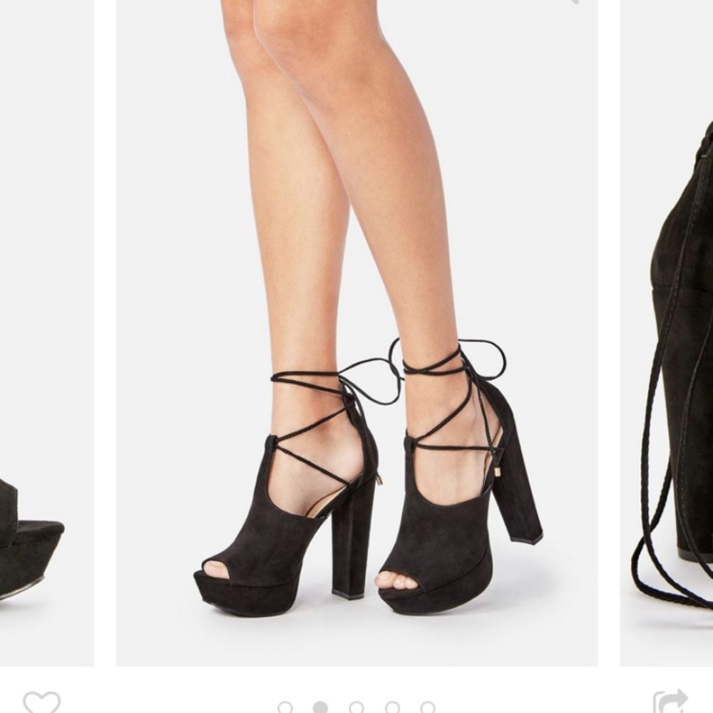 Black size 8 just fab heels Shawne heeled